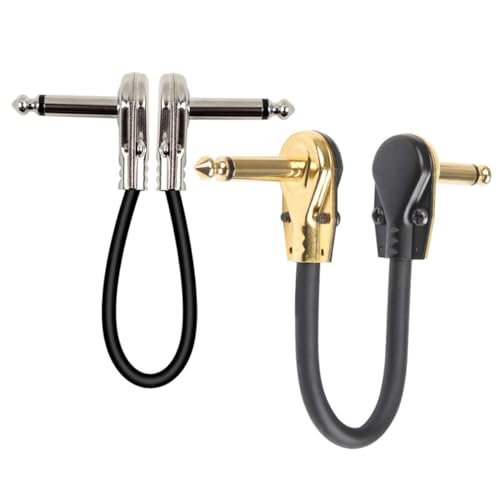 Abaodam 2Stücke Musikinstrumente Kabel für Gitarre Langlebiges Patchkabel mit Flachem Stecker Hochwertiges Effektorkabel für Bass und Keyboards für Musiker Abaodam 2Stücke Musikinstrumente Kabel für Gitarre Langlebiges Patchkabel mit Flachem Stecker Hochwertiges Effektorkabel für Bass und Keyboards für Musiker von Abaodam