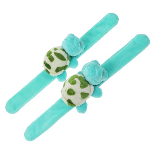 Abaodam 2Stücke Plüsch Slap Armband mit Tiermotiven Lustige Schildkröte Sicheres Handgelenkspielzeug Partygeschenk von Abaodam