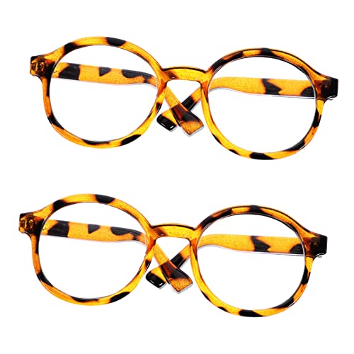 Abaodam 2Stücke Puppenbrille Für Stylische Auffällige Brille Mit Leopardenmuster Dekorative Spielzeugbrille Für Puppen Leicht Und Tragbar Für Geburtstagsgeschenke von Abaodam