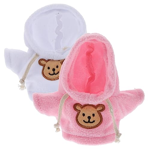 Abaodam 2pcs Bär Puppe Kostüm Hoodie für Plüsch Stofftiere Niedlich DIY Zubehör für Bär Outfits Flexibel und Kleidung von Abaodam