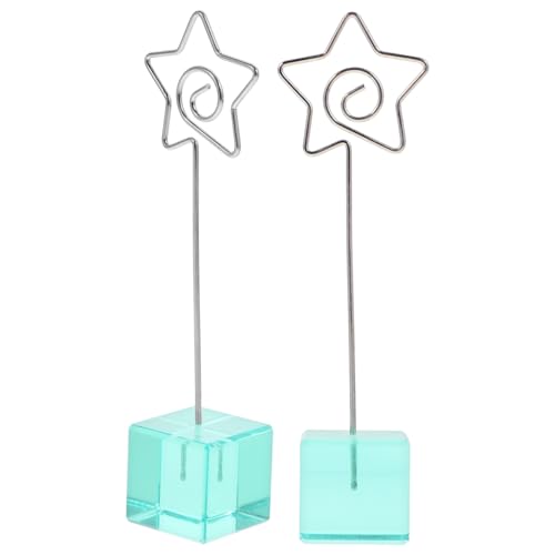 Abaodam 2st Tischnummer Steht Kartenständer Essensschilder Stehen Nachrichten-clip-halter Foto-display-clip-ständer Cliphalter Für Lebensmittelschilder Tischkarten Acryl Lagerung Büro von Abaodam