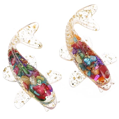 Abaodam 2stücke Kristall Koi Fisch Statue Tischdekoration Elegante Fischfigur Aus Epoxidharz Für Stilvolle Wohn Und Büroumgebungen Als Für Aquarien- Abaodam 2stücke Kristall Koi Fisch Statue Tischdekoration Elegante Fischfigur Aus Epoxidharz Für Stilvolle Wohn Und Büroumgebungen Als Für Aquarien- von Abaodam