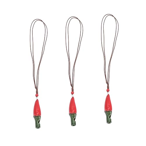 Abaodam 3 Stück Keramische Pfeifen Chili Form für Spielzeugpfeifen zur Musikalischen Früherziehung Sicher und Geschmacklos für Kindergarten und Freizeitaktivitäten Abaodam 3 Stück Keramische Pfeifen Chili Form für Spielzeugpfeifen zur Musikalischen Früherziehung Sicher und Geschmacklos für Kindergarten und Freizeitaktivitäten von Abaodam