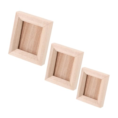 Abaodam 3 Stück Mini -fotorahmen Ornamente Mini-puppenhaus-bilderrahmen Fotorahmen-Modell Mini-hausdekor-Accessoire Miniatur-Vintage-fotorahmen Mini-Dekoration Light Brown Holz Abaodam 3 Stück Mini -fotorahmen Ornamente Mini-puppenhaus-bilderrahmen Fotorahmen-Modell Mini-hausdekor-Accessoire Miniatur-Vintage-fotorahmen Mini-Dekoration Light Brown Holz von Abaodam