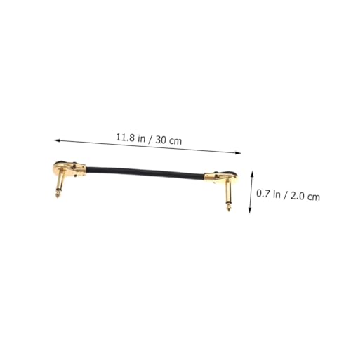 Abaodam 3 Stück Teiliges Flaches Audio kabelset mit Langlebigem Digital stecker Flacher Kopf für Gitarren Bass effektgeräte Robustes Zubehör für Präzise Signalübertragung von Abaodam