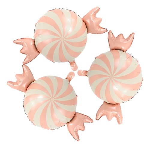 Abaodam 3 Stück Windrad-Süßigkeitsballon gelbes Ballonbogen-Kit Blase Geburtstagsdeko luftballons Hochzeitsballons Ballondekor Süßigkeiten Ballons Aluminiumfolie Rose Gold von Abaodam