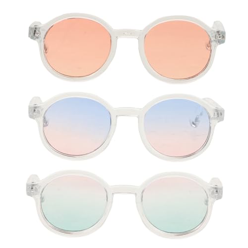 Abaodam 3 Stück Zubehör für Puppenbrillen puppenspielzeug Puppen Accessoires Puppenaccessoire Puppen Mini-Brille Miniaturpuppenbrille Mini- Minibrille für Puppen Plastik von Abaodam