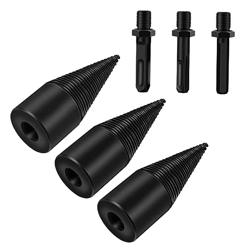 Abaodam 3 Stücke Brennholz Artefakt Bohrer Konische Holzbearbeitung Splitter Bit Für Schlüssel Duty Schwarz High Speed Stahl Abaodam 3 Stücke Brennholz Artefakt Bohrer Konische Holzbearbeitung Splitter Bit Für Schlüssel Duty Schwarz High Speed Stahl von Abaodam