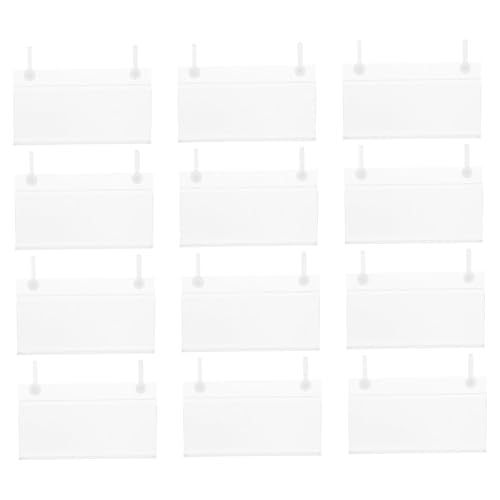 Abaodam 30 Stück Preisschild Etikettenclips für Vorratsbehälter Warenanhänger Etiketthalter Etikettenhalter speichern Regalanhänger für Drahtregale Zeichenhalter PVC Transparent von Abaodam