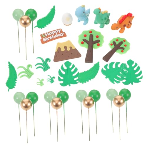 Abaodam 33 Stück Teiliges Wildtier Cake Topper Set Lebendige Dschungel Tier Cupcake Dekoration Einfach Anzubringen für Geburtstagsfeiern und Waldthemen Kreative Dessert Picks für Festliche von Abaodam
