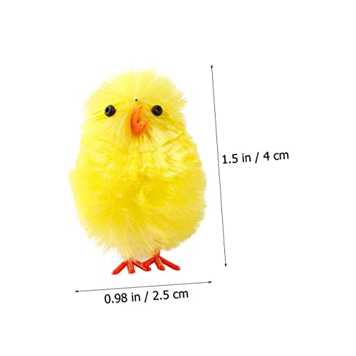 Abaodam 36 Stück Teiliges Osterdeko mit Gelben Realistischen Küken Filigrane Osterdekoration für Party Bastelzubehör und Desktop Accessoires Frühlingsstimmung für Ostern von Abaodam
