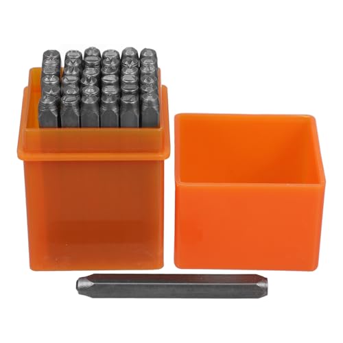 Abaodam 37-Teiliges Set Buchstabenstempel für Ton Zahlenstempel aus Metall Metallstempel für die Schmuckherstellung kleine Metallbuchstaben Kohlenstoffstahl Schwarz von Abaodam