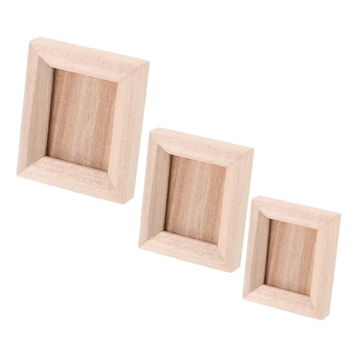 Abaodam 3pcs Miniaturpuppenhaus Bildrahmen DIY Holz Bilderrahmen Fotografie Requisiten Blank Holz Bilderrahmen Dollhouse Dekoration Abaodam 3pcs Miniaturpuppenhaus Bildrahmen DIY Holz Bilderrahmen Fotografie Requisiten Blank Holz Bilderrahmen Dollhouse Dekoration von Abaodam