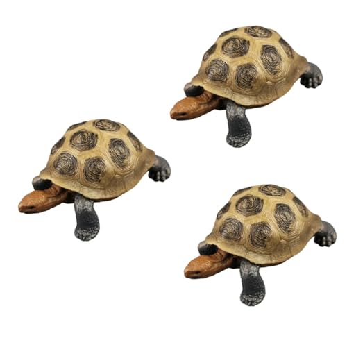 Abaodam 3St simulierte Schildkröte Spielset für Kinder Spielzeug für Kinder Modelle Spielzeuge Spielzeugschildkröte Figur der Landschildkröte künstlich schmücken Meeresschildkröte Statue von Abaodam