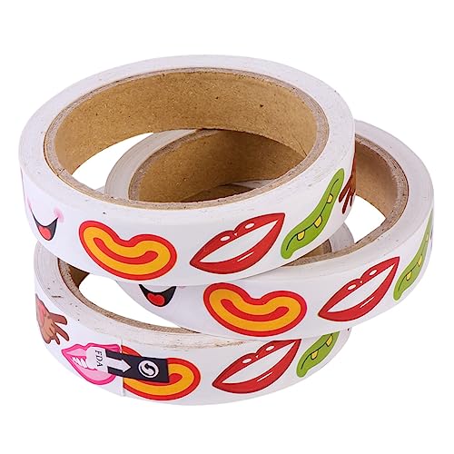 Abaodam 3stücke DIY Mund Aufkleber Für Junge Mädchen Selbstklebende Bunte Sticker Für Kreative Bastelprojekte Für Handwerk Und Dekoration von Abaodam
