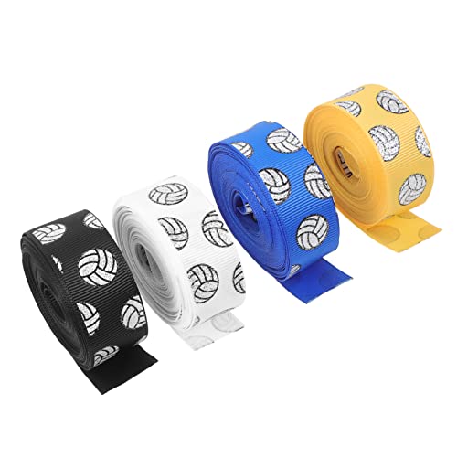 Abaodam 4 Rollen Volleyball Geschenkband Yards Sportliche Dekorationen Blau Hochdichtes DIY Bastelband für Schleifen und Verpackungen von Abaodam