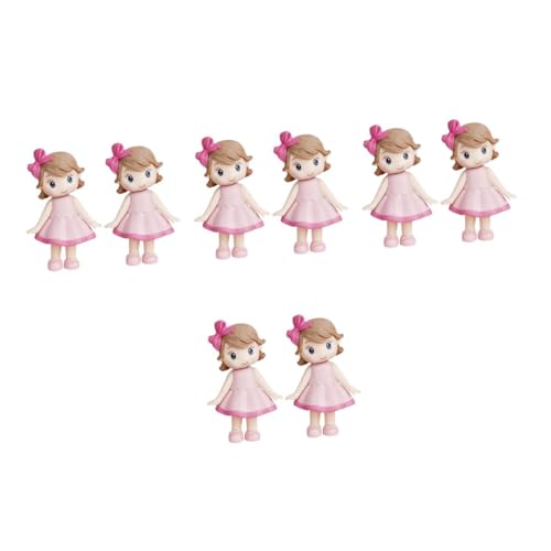 Abaodam 4 Sätze Kuchendekoration Rosa Miniaturen Puppe Cupcake Topper Dekorationen Miniatur Mädchen Tischplatte Mädchen Puppe Hochzeitstorte Topper Kuchen Dekore 2 Stück * 4 von Abaodam