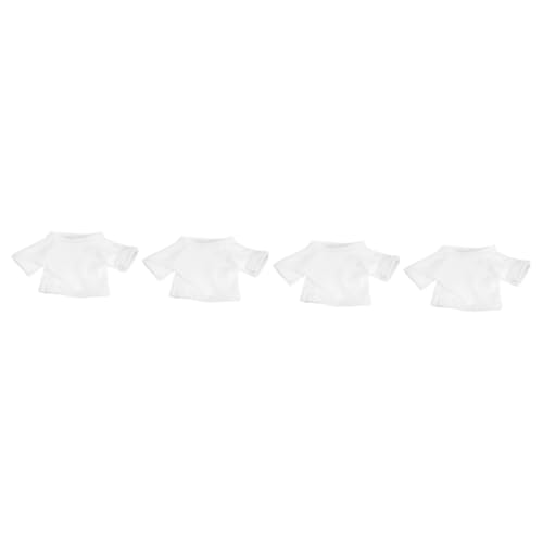 Abaodam 4 Stück Bärenkleidung Bezauberndes T-Shirt-dekor Kompakte T-Shirt-Kleidung 35 c Austauschbar Weiß Puppe Stoff von Abaodam