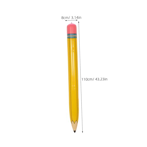 Abaodam 4 Stück Große Aufblasbare Bleistiftballons PVC Langlebig Stabil Realistisch Leicht Tragbar für Schulanfang Klassenzimmer Party Deko und Abschlussfeier von Abaodam