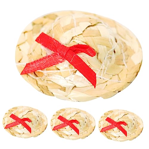 Abaodam 4 Stück Mini-Strohhut Strohhut selber Machen Babymützen Miniatur-Puppenhüte Cowboyhut aus Stroh für kinderspielzeug Hutschachtel Strohhüte Mini-Strohhüte Abaodam 4 Stück Mini-Strohhut Strohhut selber Machen Babymützen Miniatur-Puppenhüte Cowboyhut aus Stroh für kinderspielzeug Hutschachtel Strohhüte Mini-Strohhüte von Abaodam
