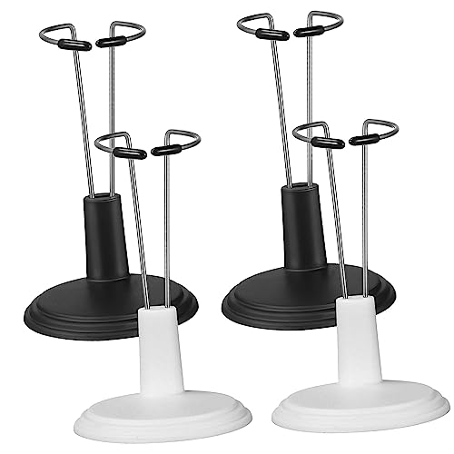 Abaodam 4 Stück Puppenständer Verstellbare Halterungen für Actionfiguren und Puppen Schwarze Weiße für Zuhause und Schaufensterdekoration von Abaodam