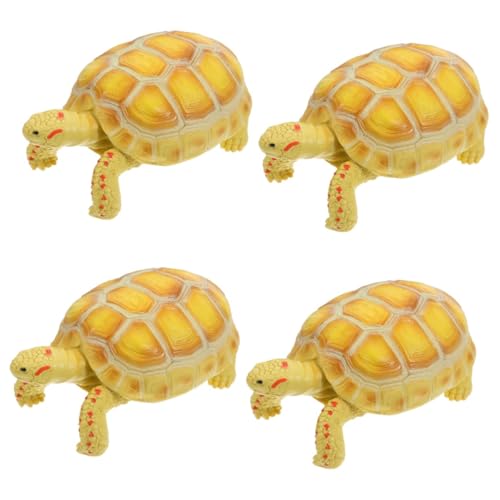Abaodam 4 Stück Schildkrötenmodell schildkröte Spielzeug schildkröten Spielzeug Tiere Schildkrötenspielzeug Spielzeugschildkröte aus Plastik amphibisch Zubehör Europa schmücken Kind Statue von Abaodam