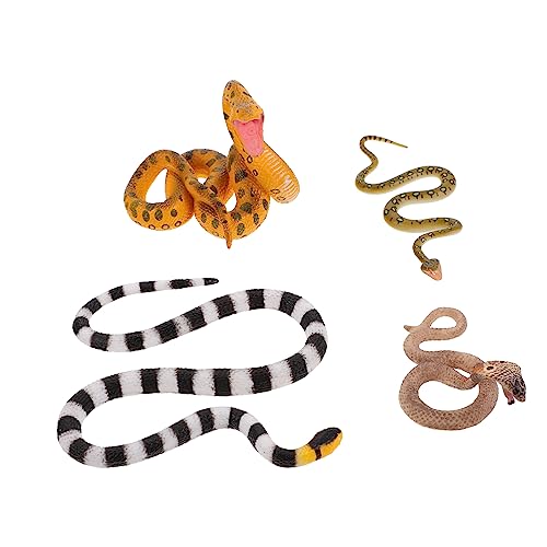 Abaodam 4 Stück Schlangenmodell Kinderspielzeug Halloween Party Partyspielzeug Tischdekoration Modelle Spielzeuge Schlangenspielzeug für Kinder gruseliges Schlangenspielzeug Tier Ornamente von Abaodam