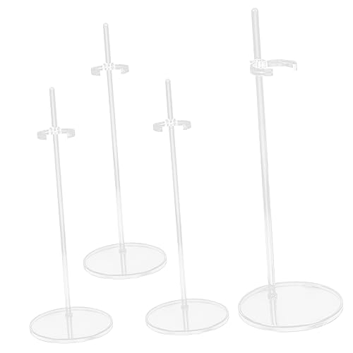 Abaodam 4 Stück Teiliges Transparentes Puppenständer aus Stabiler Puppenhalter für Figuren Dekoratives Display Rack für Sammler und Puppenliebhaber Einfach Montierbar und Platzsparend Abaodam 4 Stück Teiliges Transparentes Puppenständer aus Stabiler Puppenhalter für Figuren Dekoratives Display Rack für Sammler und Puppenliebhaber Einfach Montierbar und Platzsparend von Abaodam