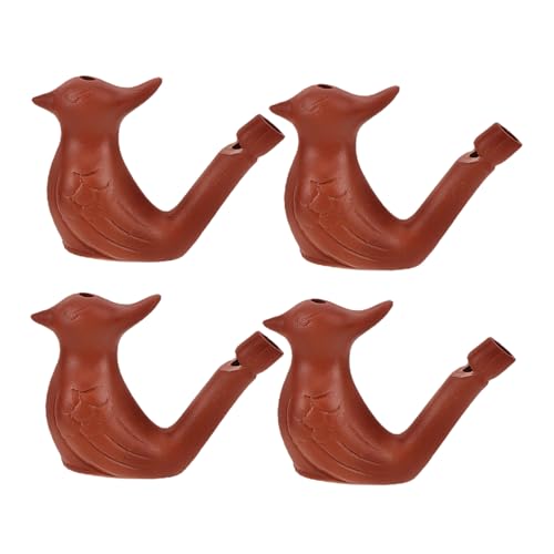 Abaodam 4 Stück Teiliges Wasser Vogelpfeifen aus Authentische Vogelrufe Nachahmend Tragbar und Vielseitig für Outdoor Camping Wandern und Natürliche Wohnraumdekoration von Abaodam