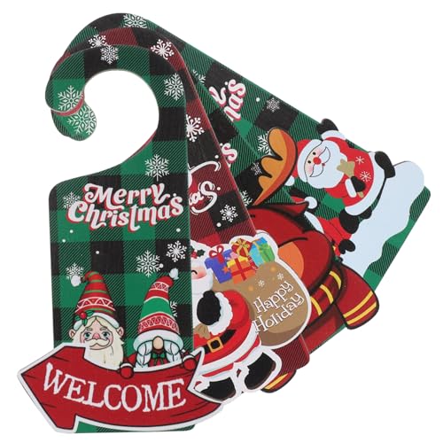 Abaodam 4 Stück Weihnachts-Türschildhaken Christbaumschmuck Weihnachtsfeier Ornamente Weihnachts Party Christmas-Decorations Weihnachtsschmuck aus Holz zum Aufhängen Partyzubehör hölzern Abaodam 4 Stück Weihnachts-Türschildhaken Christbaumschmuck Weihnachtsfeier Ornamente Weihnachts Party Christmas-Decorations Weihnachtsschmuck aus Holz zum Aufhängen Partyzubehör hölzern von Abaodam