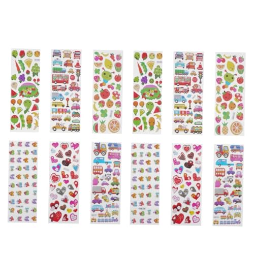 Abaodam 40 Blätter Cartoon-Aufkleber bastelset basteln für Geschenkidee Sticker für Auto car Sticker Cartoon- -Aufkleber 3D-Aufkleber für DIY Handwerk Aufkleber von Abaodam