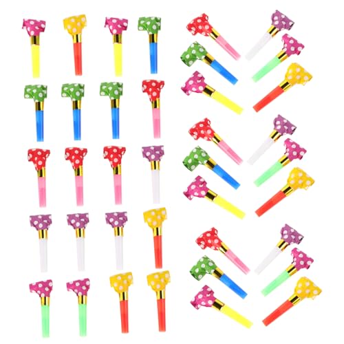 Abaodam 40 Stück Drachenpfeife Blasen Blowouts Partygeschenke Partygebläse Für Blowouts Pfeifen Geburtstags-gebläse Partygebläse Krachmacher Noisemaker Plastik von Abaodam