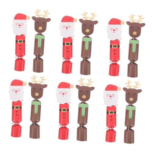 Abaodam 40 Stück Geschenkboxen für Feiertage Teiliges mit Kreativen Designs Rentier Weihnachtsmann für Süßigkeiten Kekse und Kleine Festliche Anlässe und Partys von Abaodam