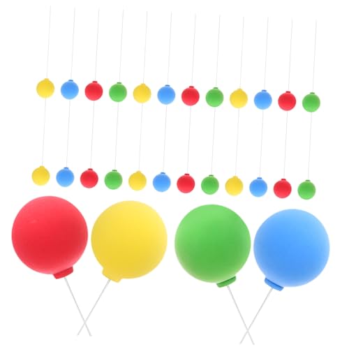 Abaodam 40stücke Mini-ballon-kuchenaufsätze Farbige Runde Tonkugel-cupcake-picker Für Party-dekorationen Kuchen Und Cupcake-verzierungen Für Geburtstage Hochzeiten Und Festlichkeiten von Abaodam