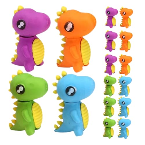 Abaodam 48 Stück Teiliges Kleine Dinosaurier Radiergummis Weiche Cartoon Tierform Radierer für Schule Kinderfreundlich Leicht Tragbar für Kunstprojekte Lehrerbelohnung und von Abaodam