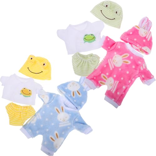 Abaodam 4Sätze Puppenkleidung für Mädchen Teiliges Outfit mit Tiermotiven Geeignet für Amerikanische Puppen Realistische Kleidung für Babypuppen Perfektes Zubehör von Abaodam