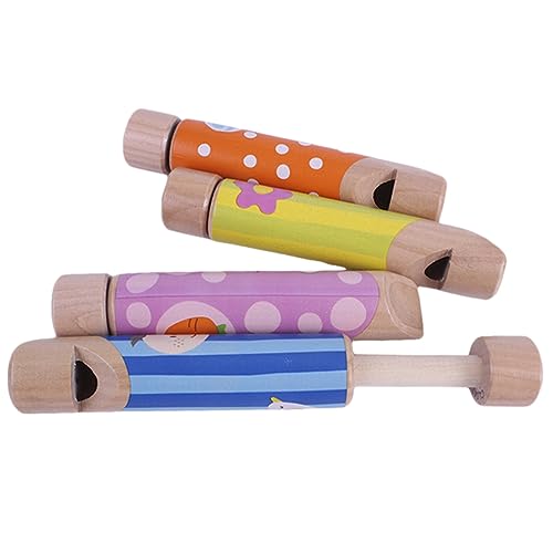 Abaodam 4Stücke Holzschlittenpfeifen Für Lustiges Musikinstrument Zur Musikalischer Fähigkeiten Für Spaß Mit Einzigartigem Kindermusikinstrumente von Abaodam