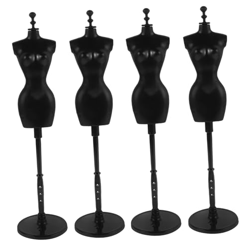 Abaodam 4Stücke Mini Schaufensterpuppen Halter Abnehmbare Puppenständer aus Langlebigem Kunststoff Stabiler Kleiderdisplay für Hochzeitskleider und Handgefertigte Puppenkleidung von Abaodam
