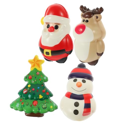 Abaodam 4Stücke Weihnachtsdeko Quetschspielzeug Hand Sensorisches zur Stressreduktion Niedliches Weihnachtsmotiv für Weihnachtsfeier Dekoration Mitgebsel für Festtage Abaodam 4Stücke Weihnachtsdeko Quetschspielzeug Hand Sensorisches zur Stressreduktion Niedliches Weihnachtsmotiv für Weihnachtsfeier Dekoration Mitgebsel für Festtage von Abaodam