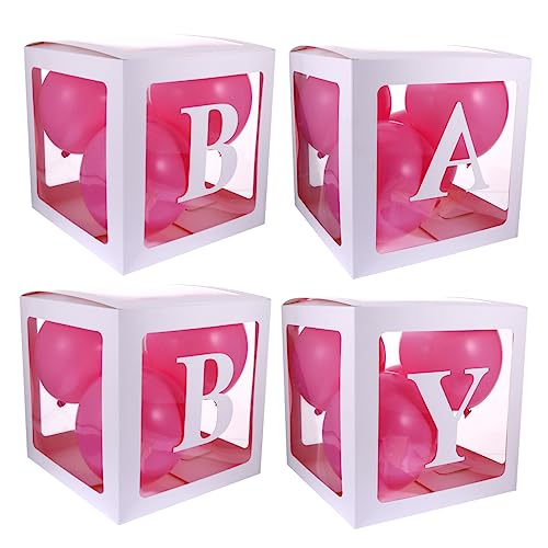 Abaodam 4er-box Baby-ballon-box Buchstaben Ballons Braut Emulsion Papier Vorschlag von Abaodam