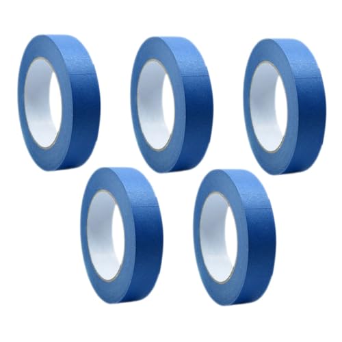 Abaodam 5 Rollen Wandklebeband Farbband Malerbänder Abdeckband Farbig Selbstgemachtes Abklebeband Dekoratives Klebeband Farbiges Abdeckband Papierbänder Klebebandmaskierung Malerband Blau von Abaodam