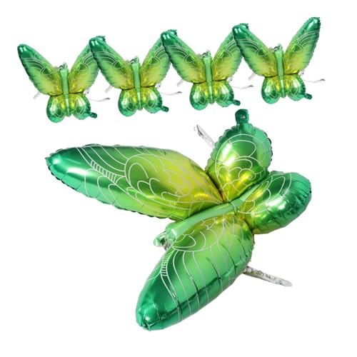 Abaodam Aufblasbare Schmetterlingsflügel-luftballons 5er-pack Folienblumen-partydekorationen Für Jungen Und Mädchen Geburtstagsparty-zubehör Abaodam Aufblasbare Schmetterlingsflügel-luftballons 5er-pack Folienblumen-partydekorationen Für Jungen Und Mädchen Geburtstagsparty-zubehör von Abaodam