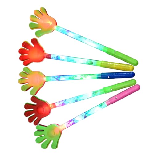 Abaodam 5 Stück Leuchtende Handklatscher aus Kunststoff Praktische und Lustige Fünf-Finger-handklapper für Party Sport-jubelspielzeug Sichere und Handliche Konzert-Requisiten Abaodam 5 Stück Leuchtende Handklatscher aus Kunststoff Praktische und Lustige Fünf-Finger-handklapper für Party Sport-jubelspielzeug Sichere und Handliche Konzert-Requisiten von Abaodam