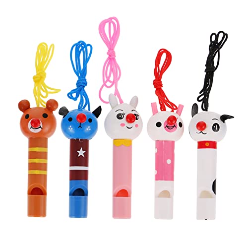 Abaodam 5 Stück Pfeife musikinstrumente musical instruments toy tierstimmen weihachtsgeschenk laufstall Spielzeugflöte musikinstrument Musikalisches Babyspielzeug Holz von Abaodam