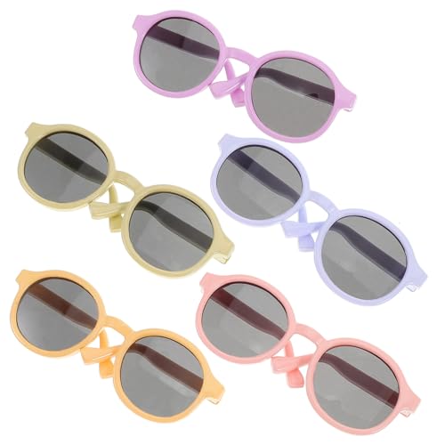 Abaodam 5stücke Miniatur-Puppen-Sonnenbrillen Leichte Stilvolle Brillen Für Puppen Accessoires Für Puppenhaus Verkleidung Und Spielzeugpartys von Abaodam