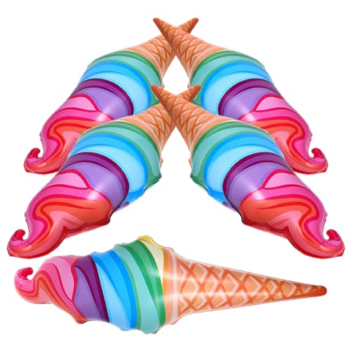 Abaodam 5 Stück Aufblasbare Eistüte Riesige Ballons PVC Material Party Dekoration Eiscreme Geburtstagsfeier von Abaodam