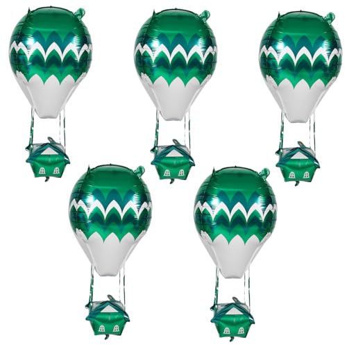 Abaodam 5 Stück Teiliges Heißluftballon Aluminiumfolie Ballons Langlebige Partydekoration Leicht Aufzublasen für Geburtstagsfeiern Hochzeiten und Indoor Outdoor Events Grün Weiß Gewellt Abaodam 5 Stück Teiliges Heißluftballon Aluminiumfolie Ballons Langlebige Partydekoration Leicht Aufzublasen für Geburtstagsfeiern Hochzeiten und Indoor Outdoor Events Grün Weiß Gewellt von Abaodam