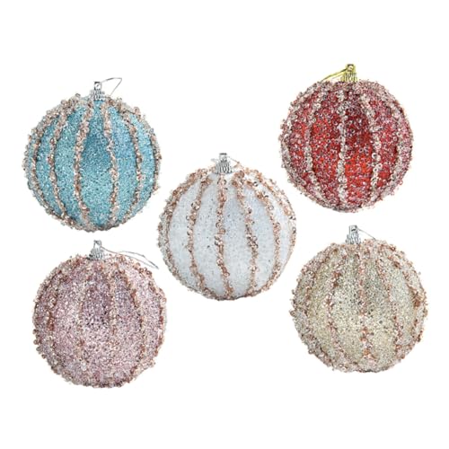 Abaodam 5 Stück Weihnachtskugeln Kleiner Weihnachtsbaum Weihnachtsdekorationen Weihnachten christbaumkugeln weihnachtsbaumkugeln Weihnachtsanhänger Baum hängende Kugeln Ornamente Schaum von Abaodam