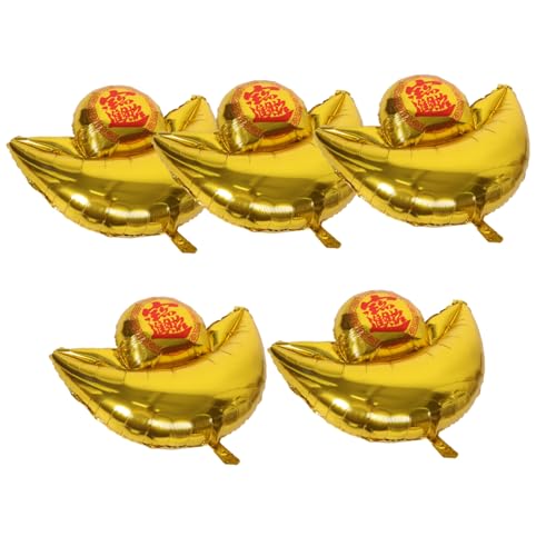 Abaodam 5 Stück -ballon Folienballons Für Das Neue Jahr Neujahr Dekorationen Silvester-party-luftballons Ballon Für Das Neue Jahr Umwerben Glücklich Aluminiumfolie Golden von Abaodam
