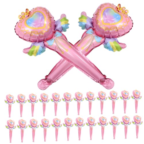 Abaodam 50 Stück Aufblasbarer Feenstab Ballonständer Für Tisch Für Tisch Pastellfarbene Luftballons Ballonstangen Für Ballonständer Ballon Glänzen Aluminiumfolie Rosa von Abaodam